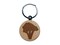 Broccoli Vegetable Solid Engraved Wood Round Keychain Tag Charm